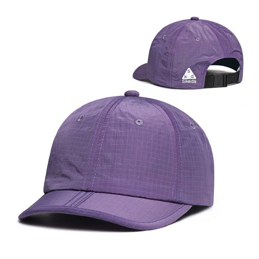 Unisex Baseballkappe mit kurzem Schirm für Herren Damen Nylonmaterial mit gestickten Buchstaben Perfekt für Laufen Radfahren Mode im Freien Adjustable