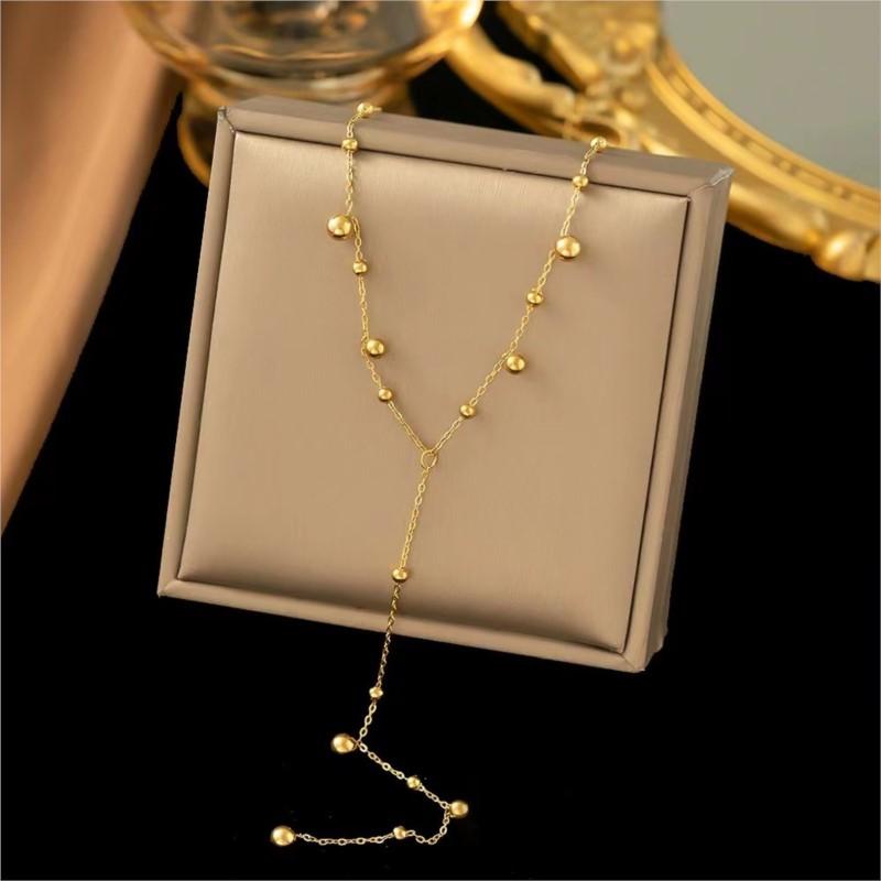 Collana con Ciondolo Lungo in Acciaio Inossidabile da Donna Nicchia Personalità Semplice Gioielli da Festa Ingrosso