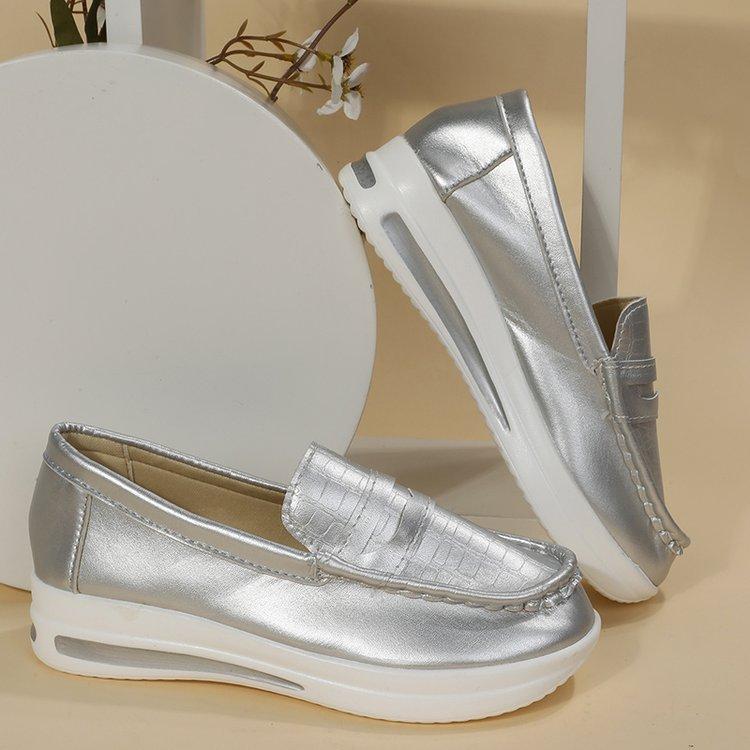 Fashion Luxury Designer Women Fashion Loafers Breathable Slip-On Vulcanized Shoes Casual Wedge Heel Lightweight Woman Sneakers