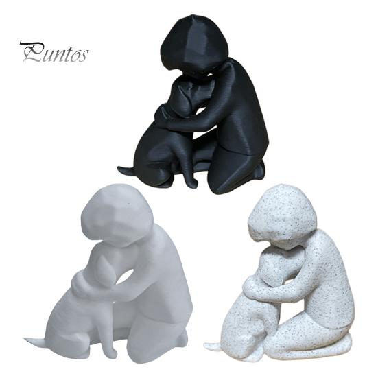 Modern Minimalist Ornament Mini Size Ornament, 3D Printed One-Piece Molding Figurine, Imitation Stone Small Decorative Sculpture Texture Stable