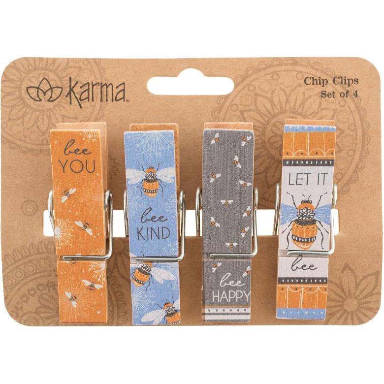 Karma Chip Clips - Bag Clips - Potato Chip Bag Clips - Colorful and Fun Bag Clips for Food and Storage - One Size - Llama Bee