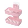 Bathroom Shower Soap Box Dish Storage Plate Tray Holder Case Soap Holder Double
