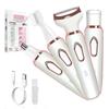 4 In 1 Electric Epilator Bikini Eyebrow Nose Women Lady Facial Hair Removal Trimmer Face Body Painless Female Shaver Depilator