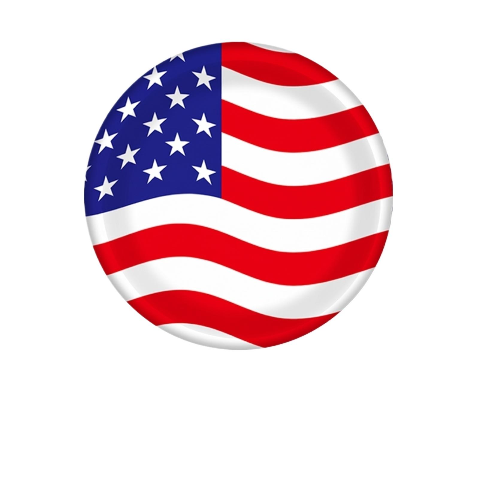 

10pc 7 Inch Disposable Paper Plates with Printed Flag Design Durable Lightweight and Convenient for Outdoor Indoor Use One Size