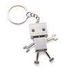 Retro Roboter Beweglich Zink Tasche Doppel für Schlüssel [Erstaunlicher Einzelhandel] Schlüsselanhänger, Metall, Figur, Legierung, Zubehör, Ring, (Silber)