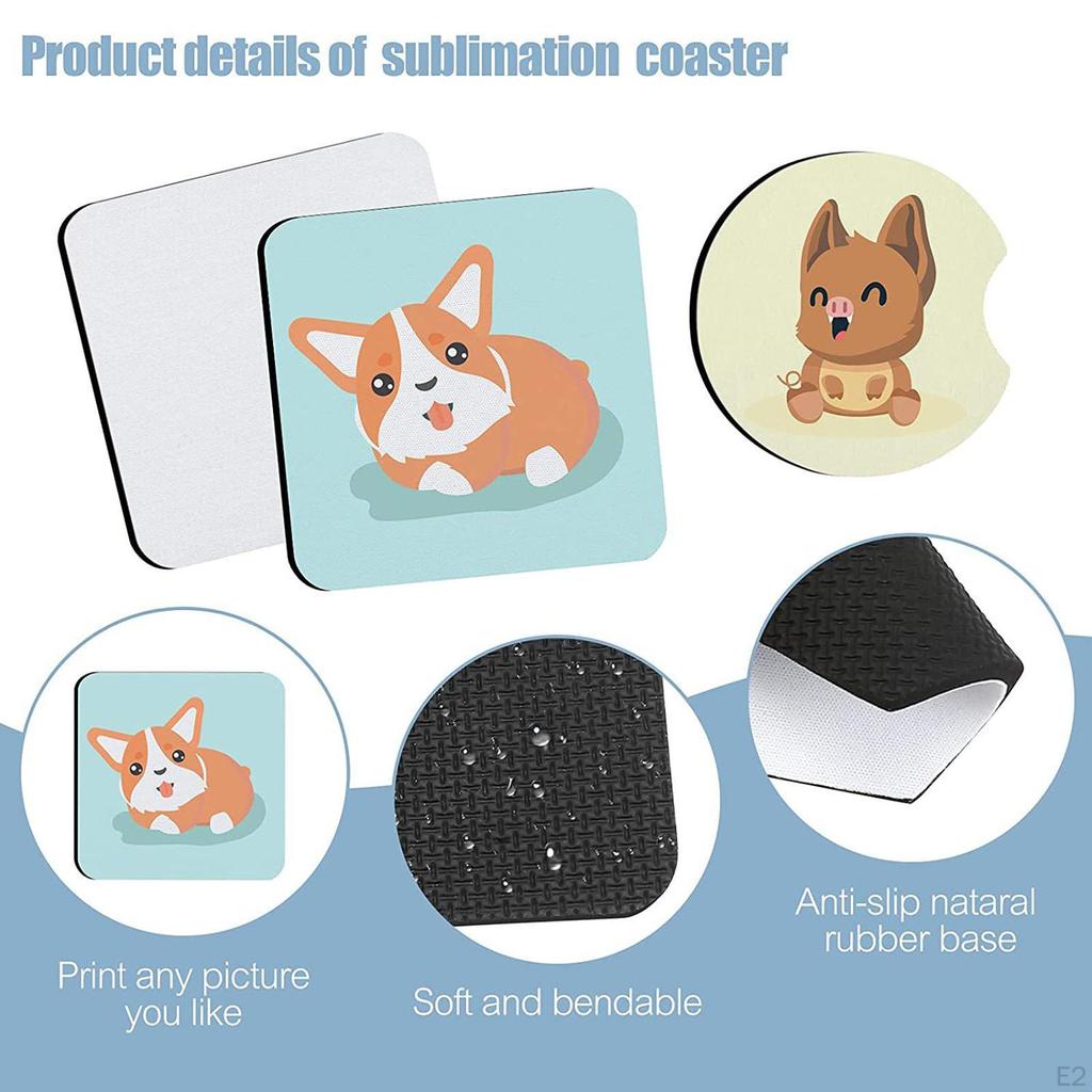 40x Podstawka do sublimacji, puste akcesoria do przenoszenia ciepła do napojów w salonie