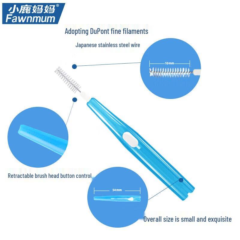 FAWNMUM Retractable I-Shape Interdental Brush