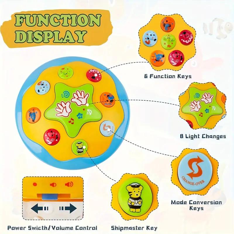 Infant Babies Ocean Rotating Light Up Musical Learning Toy Early Educational Toy Interactive Crawling&Tummy Time Toy For Toddler