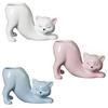 Ceramic Tailless Cat Succulent Pot Cute Kitty Succulent Flower Pot Novelty Cat Planter Funny Cat Flower Pot for Indoor