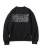 MASSNOUN Restricted Area Heavy Oversized Sweatshirt Mshcr002-Bk