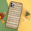 Sheet Music Cover For iPhone 16 15 14 13 12 11 Pro Max Plus Mini 7 8 X XS Max XR Phone Case