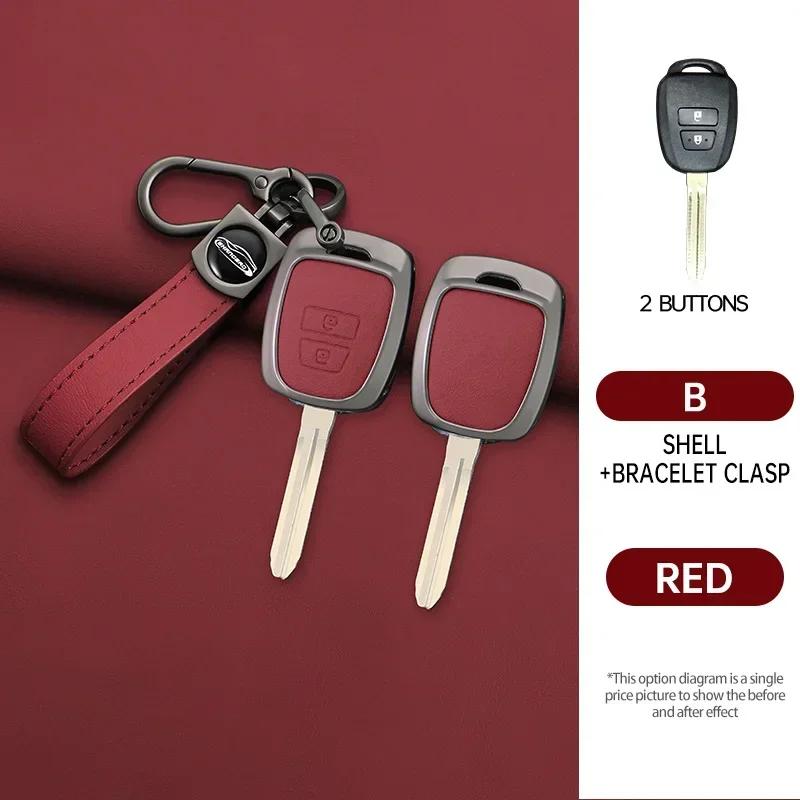 Zinc Alloy Leather TOY43/TOY47 2/3/4Buttons Remote Key Shell For Toyota Camry Avalon Corolla Matrix RAV4 Venza Yaris FOB Case