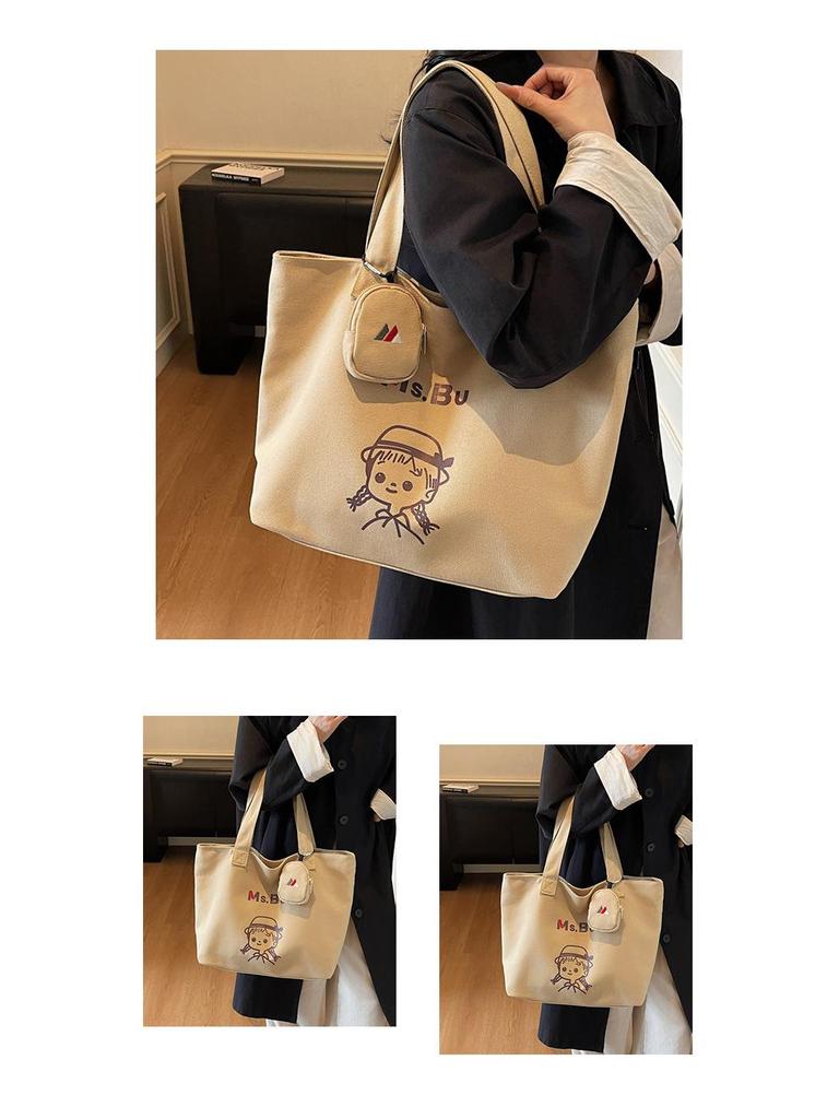 Trendy Women's Cute Cartoon Underarm Tote: Versatile Handbag for Casual Commuting & Mommy Needs