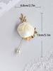 1pc High-end Faux Pearl & Rose Bud Boutonniere For Wedding Party Prom Decorations