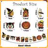 Vintage Halloween Hanging Banner Decoration, Retro Halloween Trick or Treat Cute Pumpkin Witch Ghost Cat Wall Bunting Garland Card Banner Cartoon