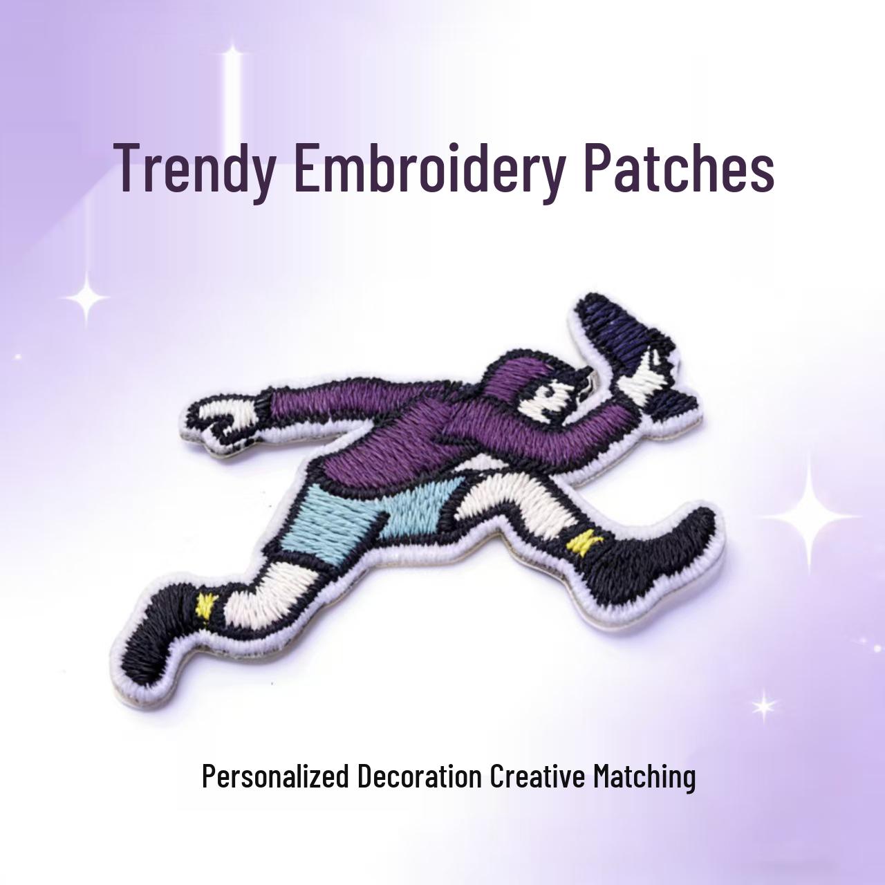 Retro Street Style Embroidered Iron-on Patch