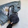 Simple mobile phone bag, women's tide lightweight messenger mini small bag, versatile denim casual change bag