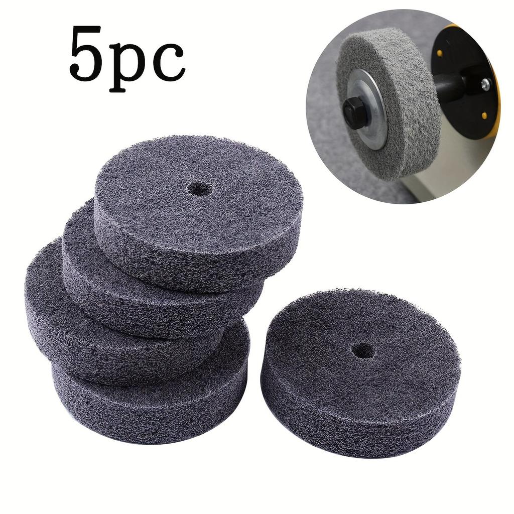 Fiber Polishing Wheel Kit, Round Head Installation Point, Compatible with Disc Sander and Bench Grinder, Suitable for Desktop Polisher
