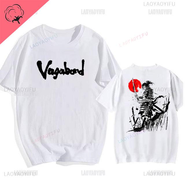Japanisches Vintage Anime Vagabond Grafik T-Shirt Mann Frau Harajuku Schlage heftig Streetwear T-Shirt Baumwolle Cartoon Kurzarm
