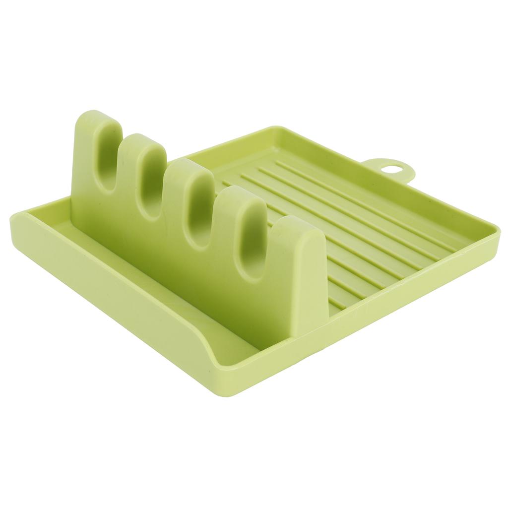 Multifunctional Kitchen Pot Lid Rack Plastic Spatula Storage Holder for Kitchen UtensilsGreen
