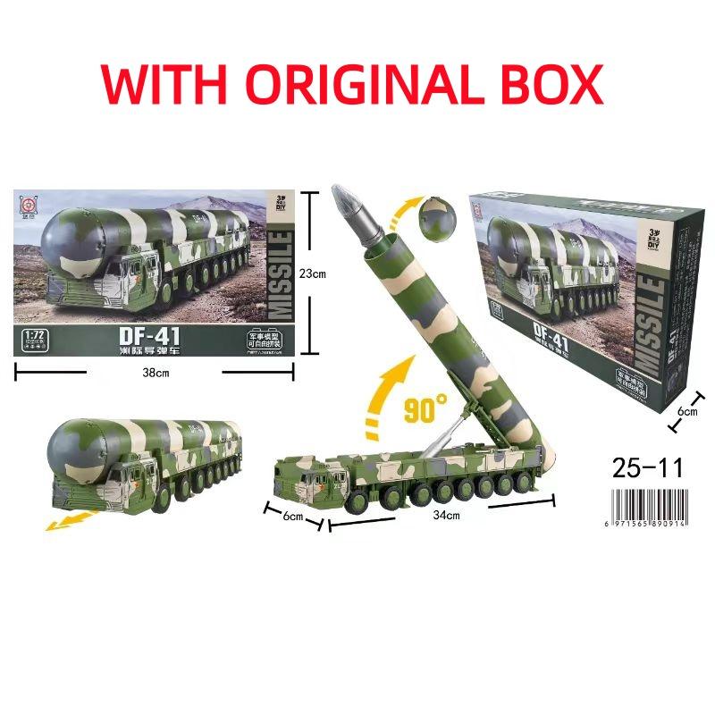 1:72 Creative Military Series Building Blocks China DF-41 Intercontinental Missile Launch Vehicle Model Toys For Boys Xmas Gifts