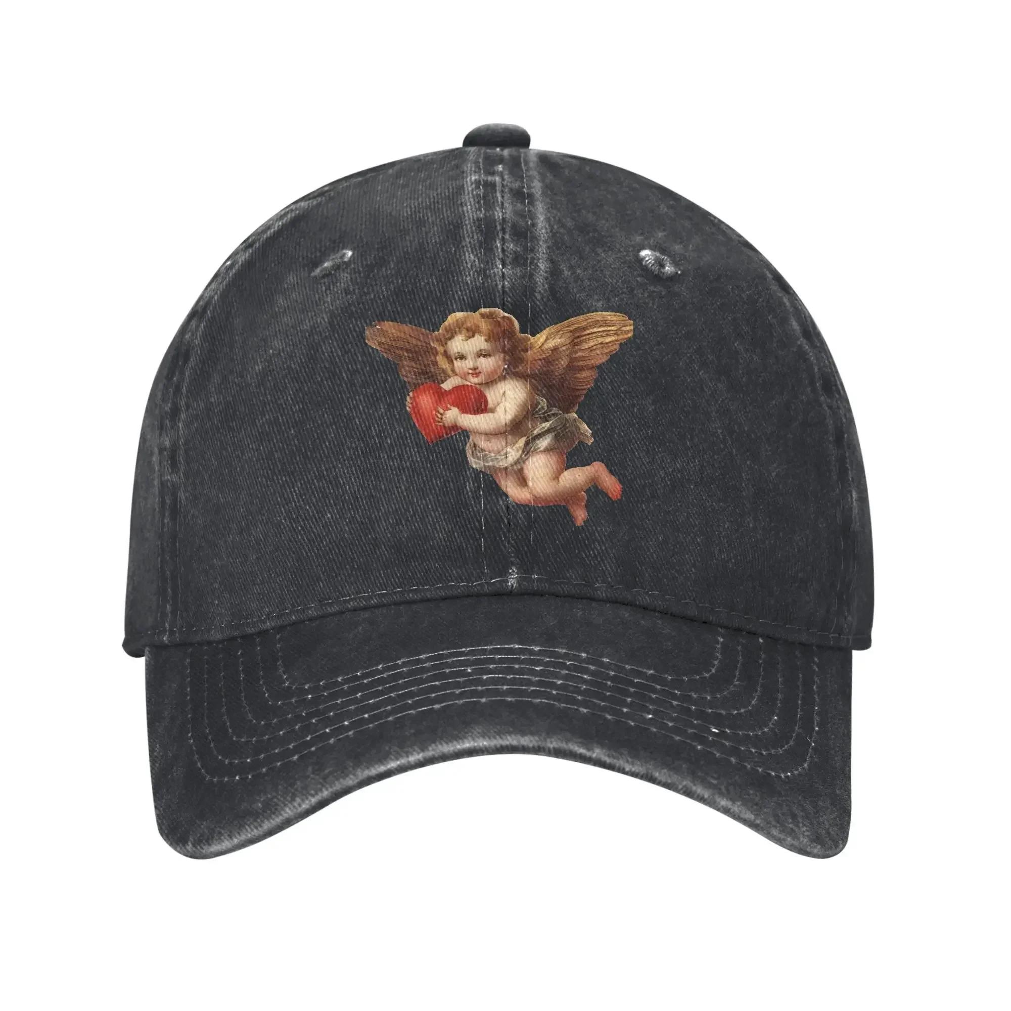 

Baseball Cap Cupid Flying with Bow And Heart Summer Trendy Trucker Hat Valentine Love Unisex Adult Design High Quality Caps One Size