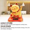 Mini Fortune Cat Figurine Solar Powered Waving Hand Cat Ornaments  Car Decor