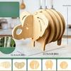 Creative Wooden Elephant Heat Mat, Home Decor Set, Suitable for Hot Dishes, Cookware, Bowls, Cups, Anti-Slip Heat-Resistant Pad