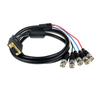 VGA To 5 BNC RGBHV Cable Male Connectors COnnection Cord High Resolution For Digital Screens And Monitors