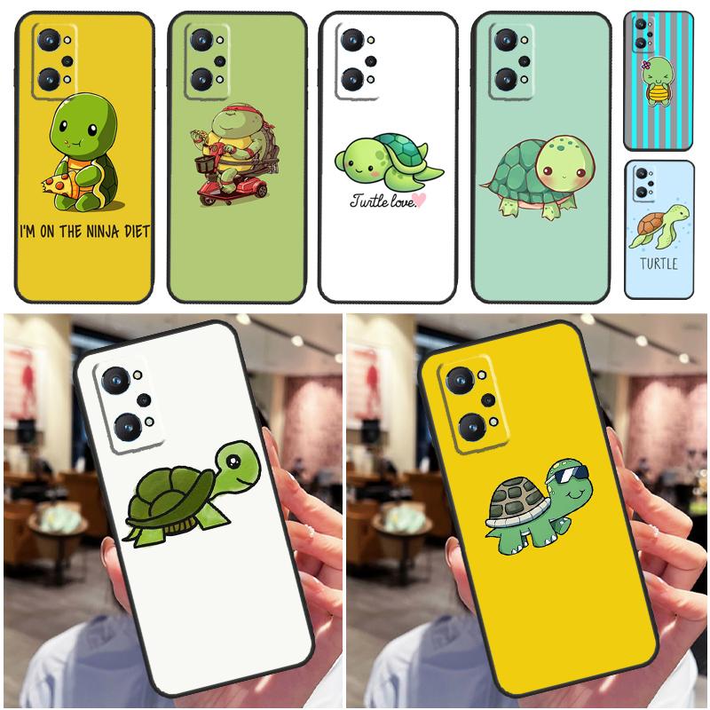 Cartoon Turtle For Realme 13 11 10 12 14 Pro Plus GT 5 6 6T GT7 Pro C67 C61 C53 C51 C21Y C25S C75 C55 Case