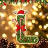Acrylic 26-letter Christmas Tree Hanging Decorative Item with Flat Printing - Personalized Christmas Decoration