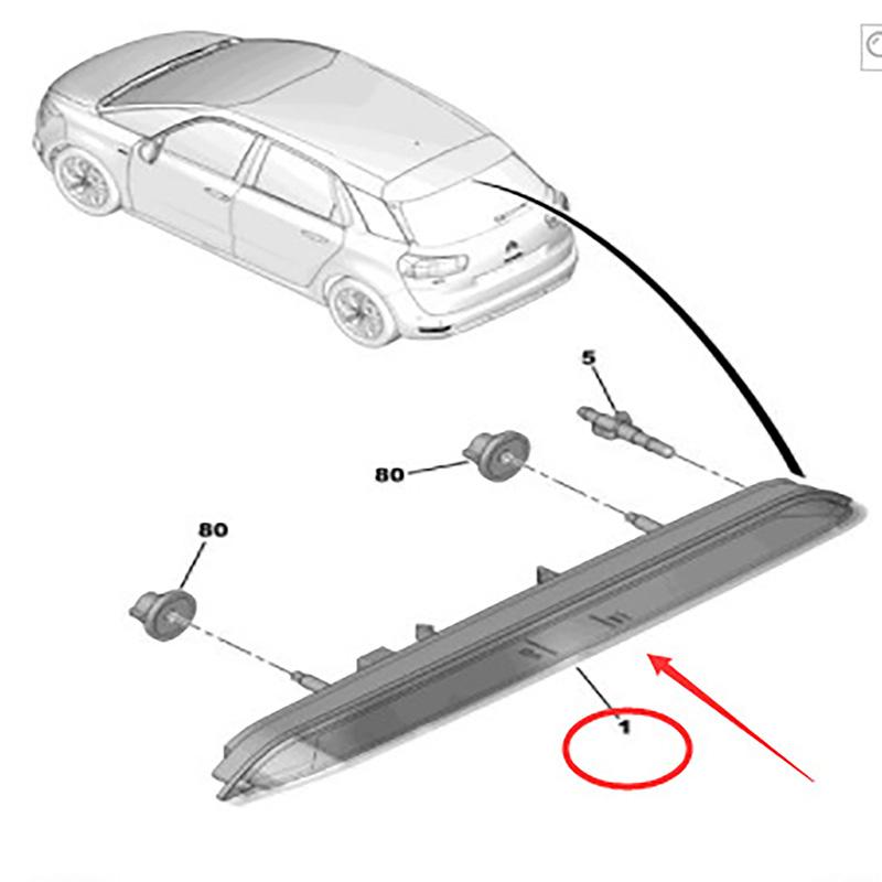 LED High Mount Third Brake Light For Peugeot 2008 308 SW II 508 SW For Citroen C4 For Picasso II DS6 Signal Lamp Car Accessories