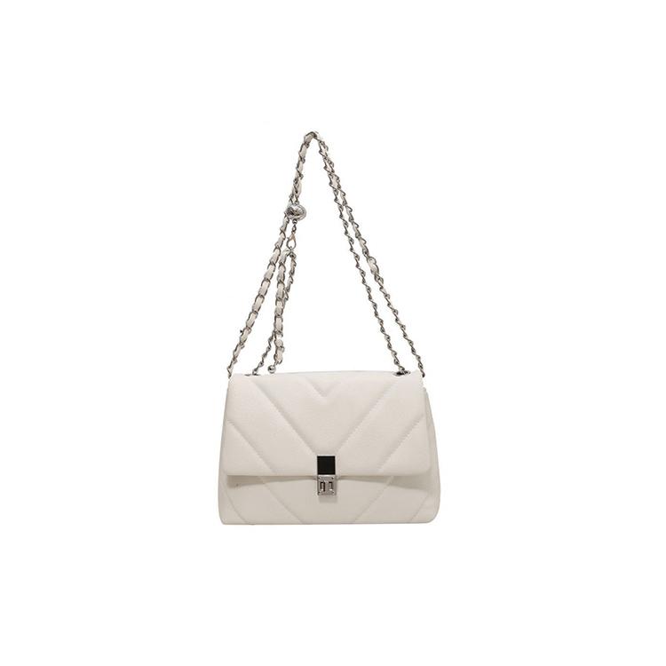 New JANE KLAIN PU Shoulder Bag Regular Women's White/Black JK-BA1606