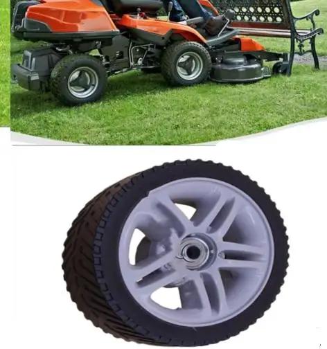 Lawn Mower Wheels Set 17cm Front 20mm Rear Replacement Parts For Grass Cutting Mower Rear Wheel Replacement Garden