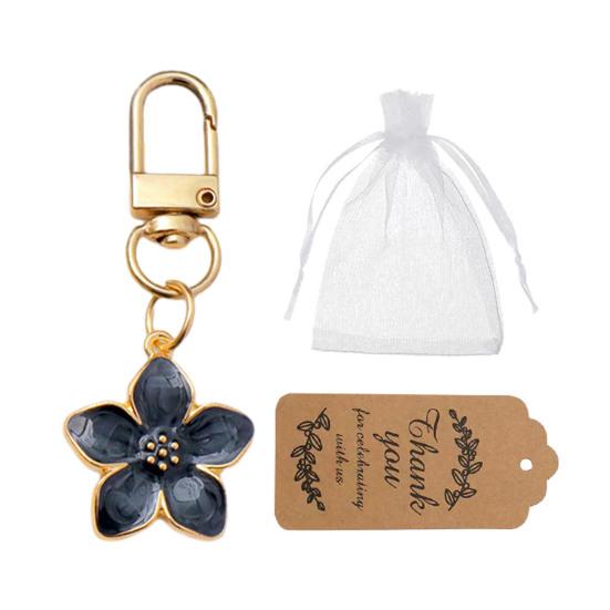 Bag Pendant Transparent Resin Flower Keychain Small Portable Decorative Pendant Bags Phones Wallets Cars Bright Colorful Accessory