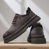 Męskie Skórzane Buty Casual Nowe Retro Gruba Podeszwa Odporne na Ścieranie Wygodne Sznurowane Płaskie Sneakersy Outdoorowe Męskie Buty do Chodzenia