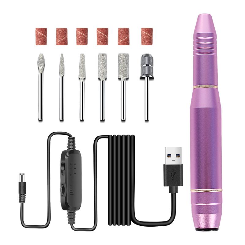 Electric Professional Nail File Kit, Manicure, Pedicure, Polishing, Shaping Tools, Portable Electric Nail Sharpener