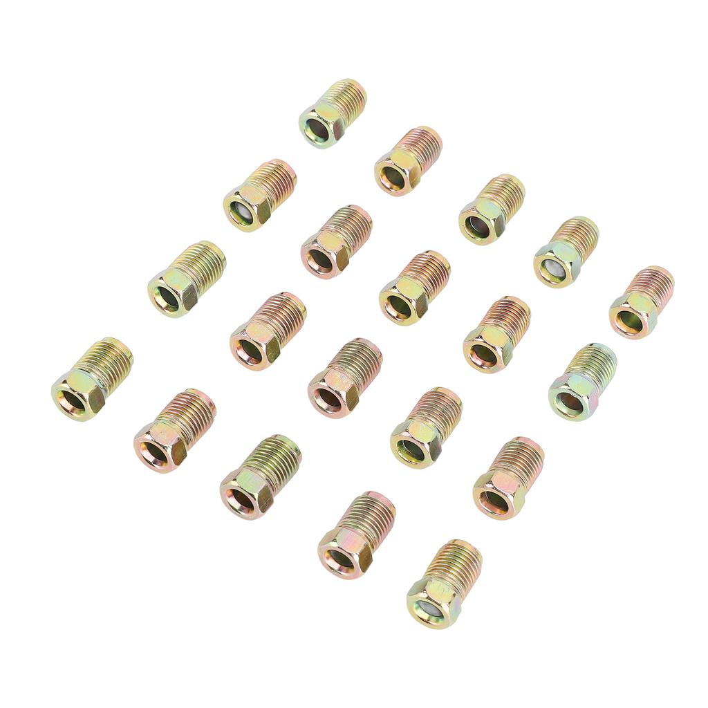 20 Pcs Brake Line Nuts Fittings M10 X 1mm Metric Brake Line Invert Flare Fittings for 3 16 Inch Brake Line Tube
