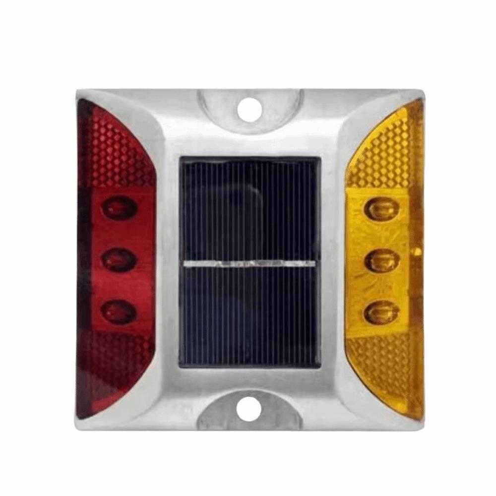 Solar Powered Solar Road Stud Light Outdoor Lighting Portable Traffic Marker Light Durable Square Shape LED Ground Light Highway