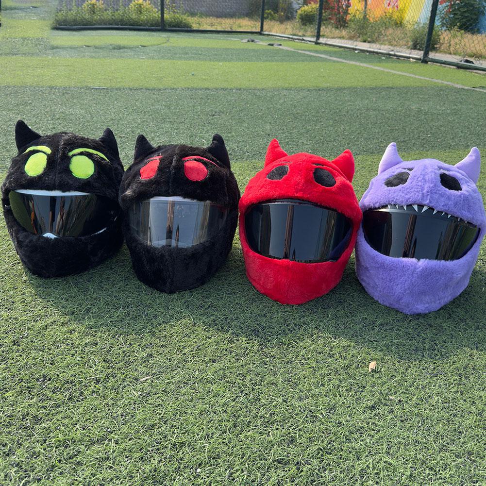 Motorcycle Plush Helmet Cover Cartoon Animal Helmet Protection Accessories Cover Helmet Cover Fabric Funny Motorcycle Y8C2