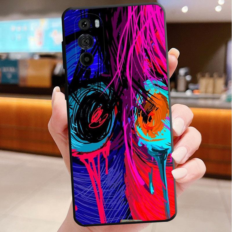 Phone Case For Motorola Edge 60 50 40 Pro 60 50 40 30 Ultra Neo Fusion Moto G Stylus G Anime Girl Art Horror Eyes