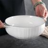 ZISIZ 10.5-inch Double-Handled Ceramic Soup Bowl