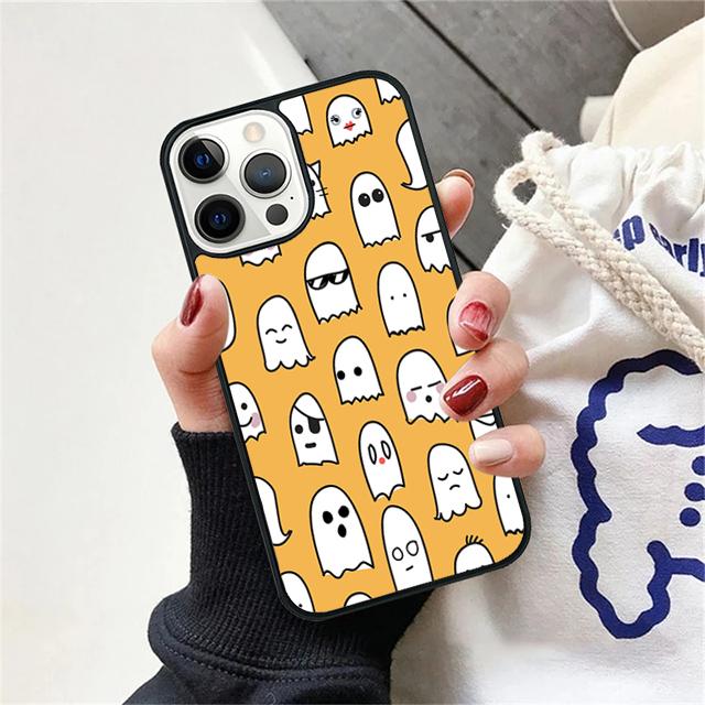 Pumpkin Halloween Bat Witch Boo Phone Case Cover for iPhone 17 Air 16 15 14 13 11 12 Pro Max Plus Shell Coque
