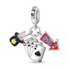 Fun Copper Magic Hat Card Graffiti Amusement Park Circus Charms Beads Fit Pan Original Bracelets Diy Fine Jewelry