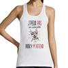 Women's Tank Top - Husky - Sorry I Can't - White - Cut Out - Classic Neck