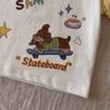 Kids Summer Cotton Short Sleeve Polo Shirt with Cute Dog Print for Toddlers and Children