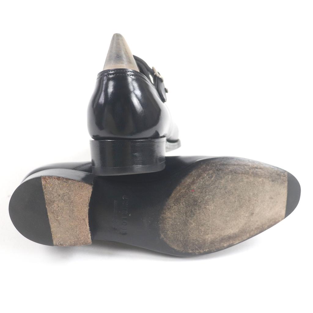 John Lobb Dress Shoes COAST Prestige Line Side Monk 7000 Last Black Leather Mens Used