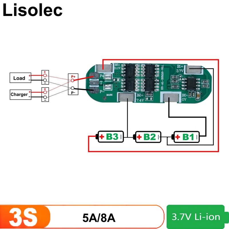 2S 3S 4S 5S 6S 7S 18650 BMS Charging Board Protect Plates 7.4V 12V 18V 24V Li-ion Lithium Battery Protection Circuit Module