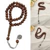 Comfortable Touch Jewelry Beaded Wood Rosary with Fringe for Religious Ceremonies Spiritual Jewelry Wood Prayer Beads