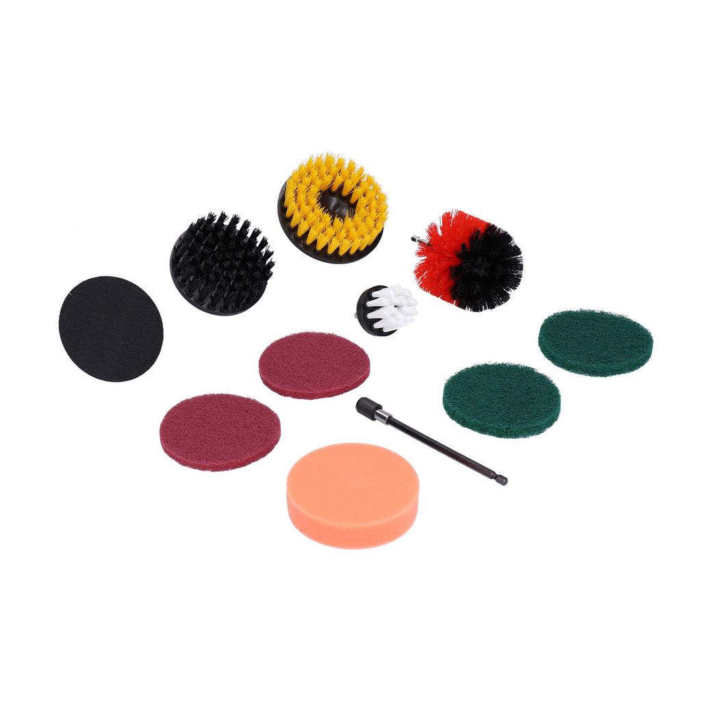 11PCS Drill Brush Attachment Power Scrubber Polishing Pad for Wall Cleaning Ground Dust Removal